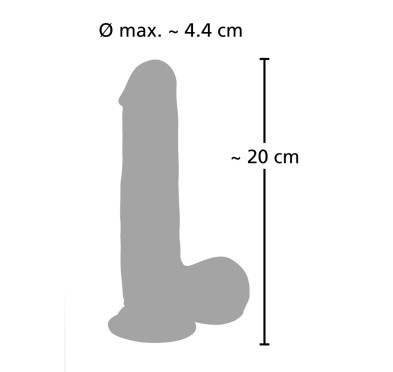 Wibrator jak penis pulsujący przyssawka 20cm 8tryb